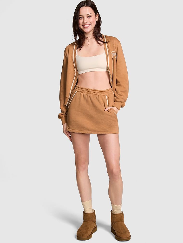 Fustă mini din material Ivy Fleece