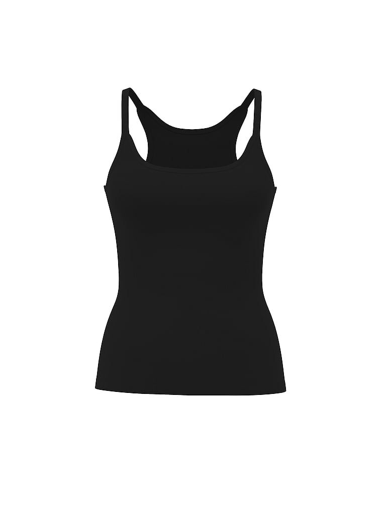 Topul de dormit din bumbac mix & match. Produsul este negru și provine din colecția Victoria's Secret.