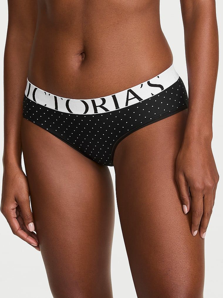 Chiloți cu logo-ul Cool Hiphugger. Produsul are o culoare cu model și provine din colecția Victoria's Secret.