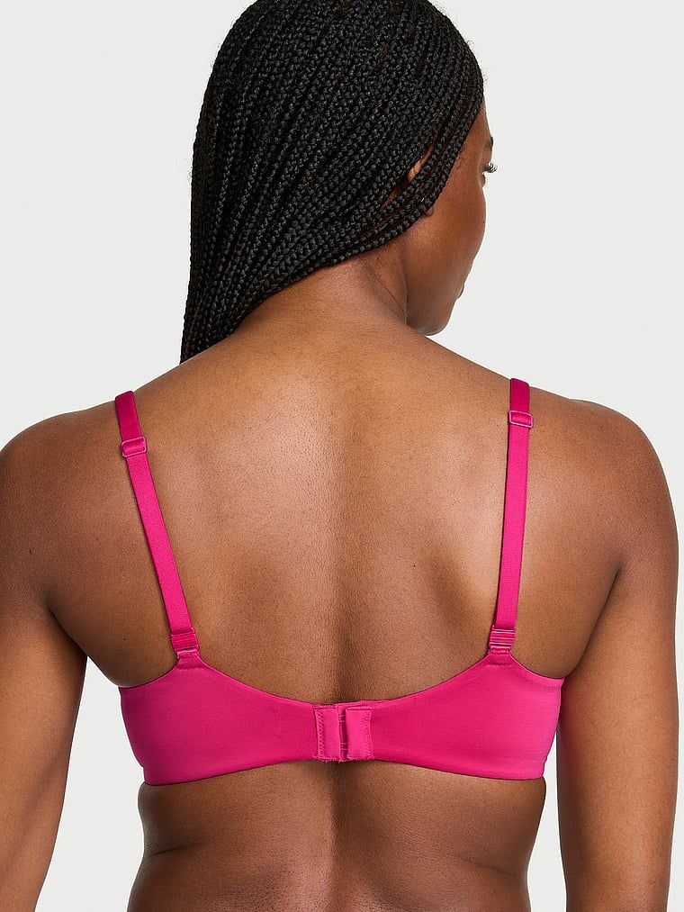 Invisible Lift, sutien neted demi fără căptușeală. Produsul este roz și provine din colecția Body by Victoria.
