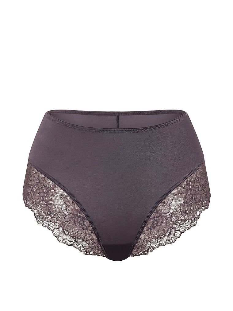 Chiloți cu talie înaltă și dantelă Smooth Lace-Trim. Produsul este de culoare gri și provine din colecția Very Sexy.