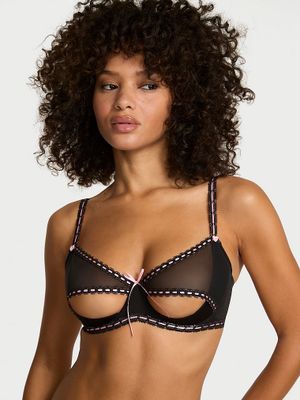Dream Angels Sutien Balconette Wicked cu cupe deschise, cu panglică decorativă, fără căptușeală