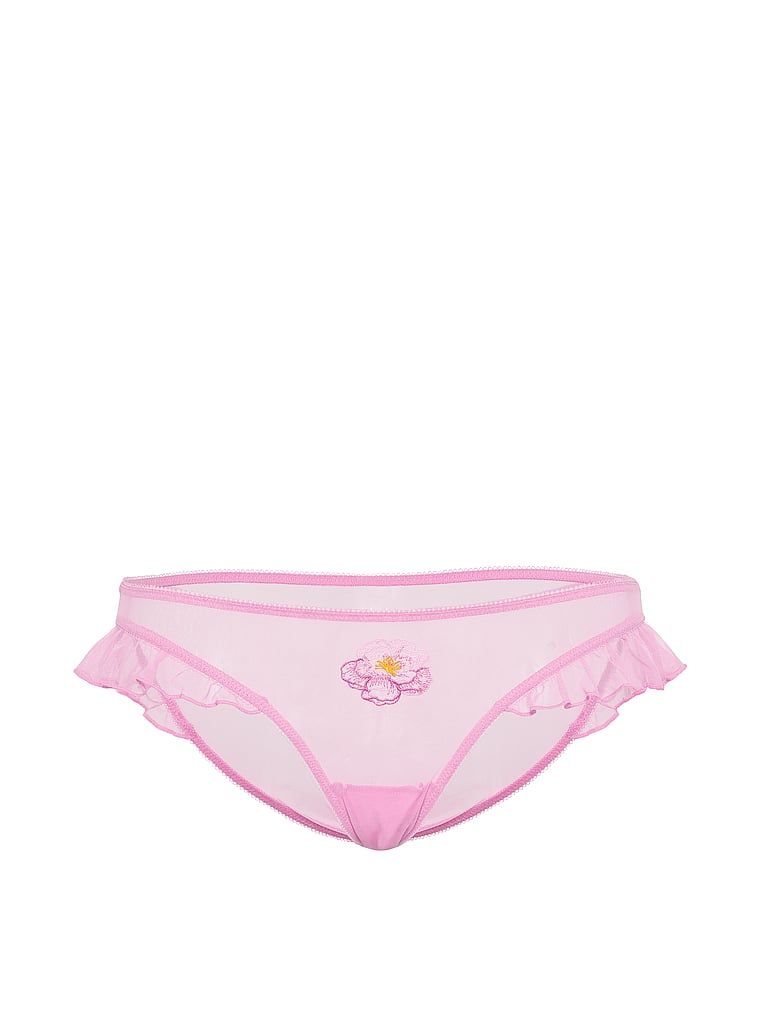 Chiloți brodați de bikini cu motiv de acuarelă. Produsul este roz și provine din colecția Dream Angels.