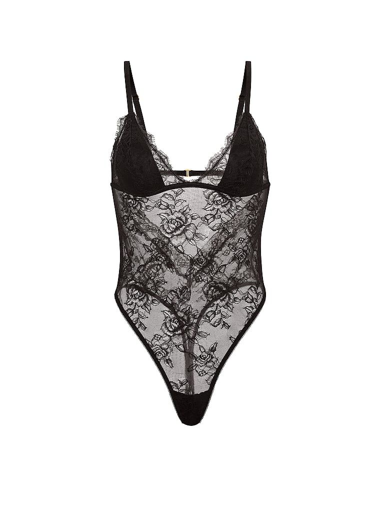 Body koronkowe Triangle Body. Produsul este negru și provine din colecția Very Sexy.