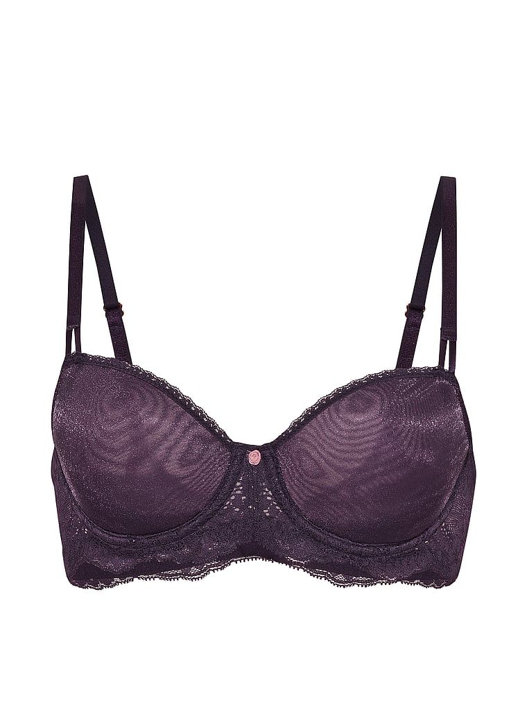 Wicked Sheer Shimmer, sutien fără căptușe. Produsul este de culoare mov și provine din colecția Dream Angels.