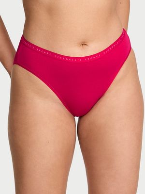 Victoria's Secret Chiloți cu talie înaltă din bumbac extensibil