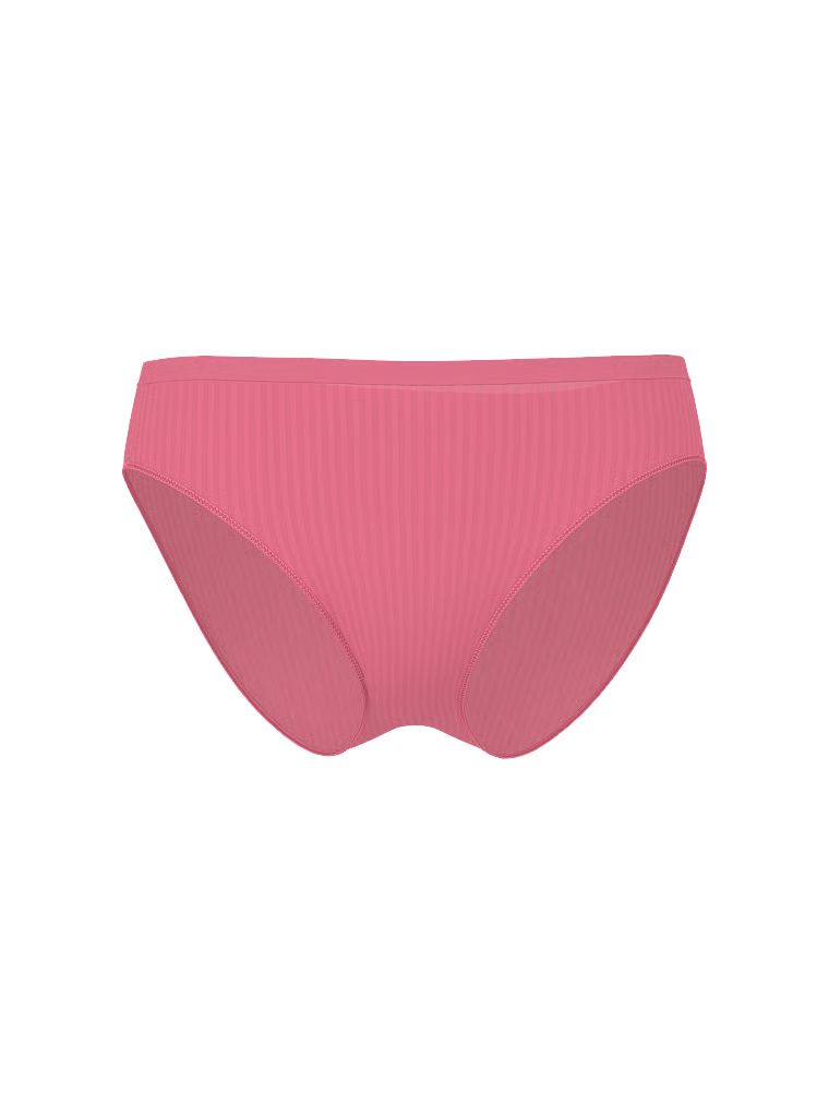 Chiloți de bikini cu coaste transparente fără cusături. Produsul este roz și provine din colecția Seamless (Seamless Collection).