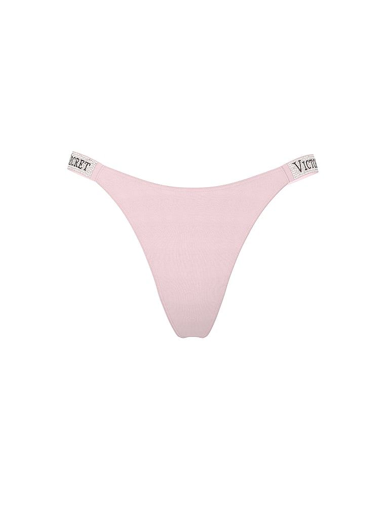 Tanga cu curele lucioase Shine Strap. Produsul este roz și provine din colecția Very Sexy.