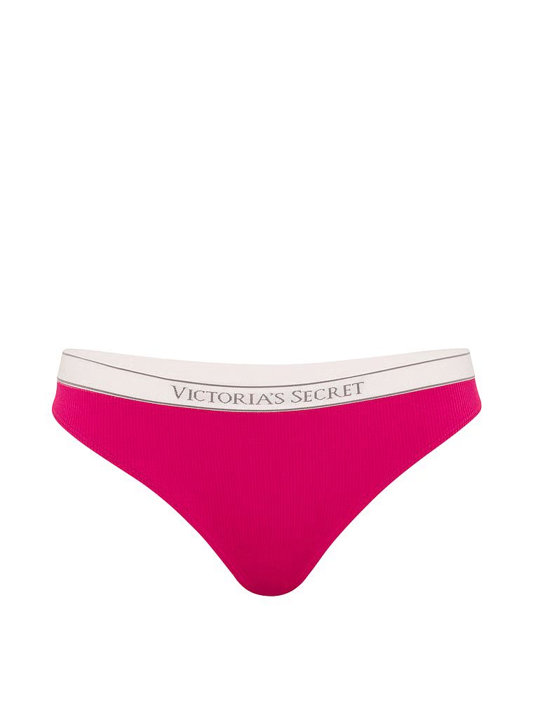 Tanga cu nervuri și logo-ul Seamless Rib. Produsul are o culoare cu model și provine din colecția Seamless (Seamless Collection).