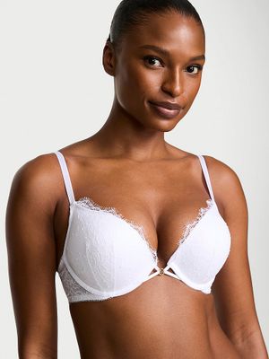 Very Sexy Sutien cu Push-Up Bombshell Add-2-Cups din dantelă în formă de trandafir