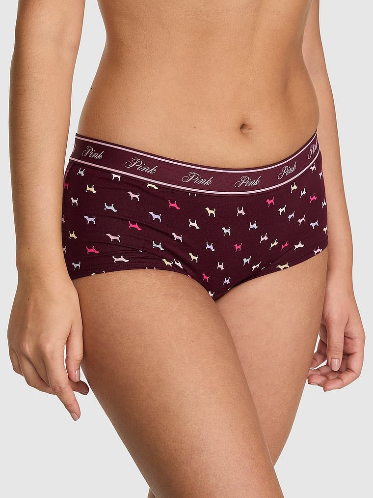 Chilot boyshort din bumbac cu logo