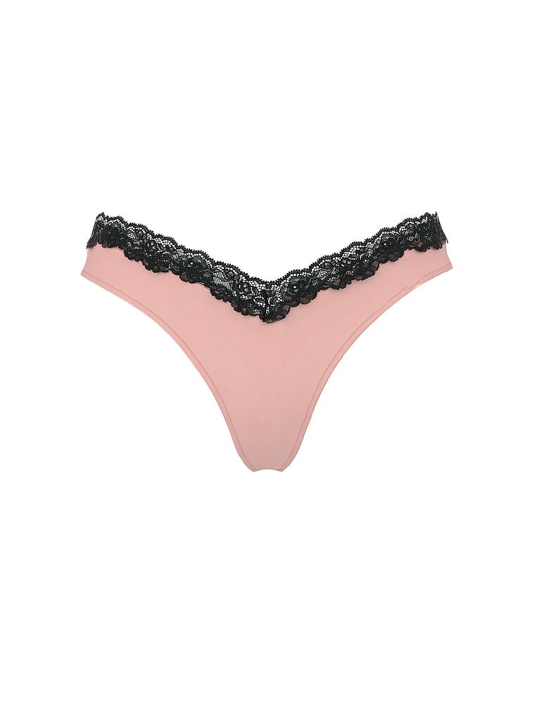 Tanga cu dantelă și picioare înalte, picior înalt cu margine din dantelă. Produsul este roz și provine din colecția Very Sexy.