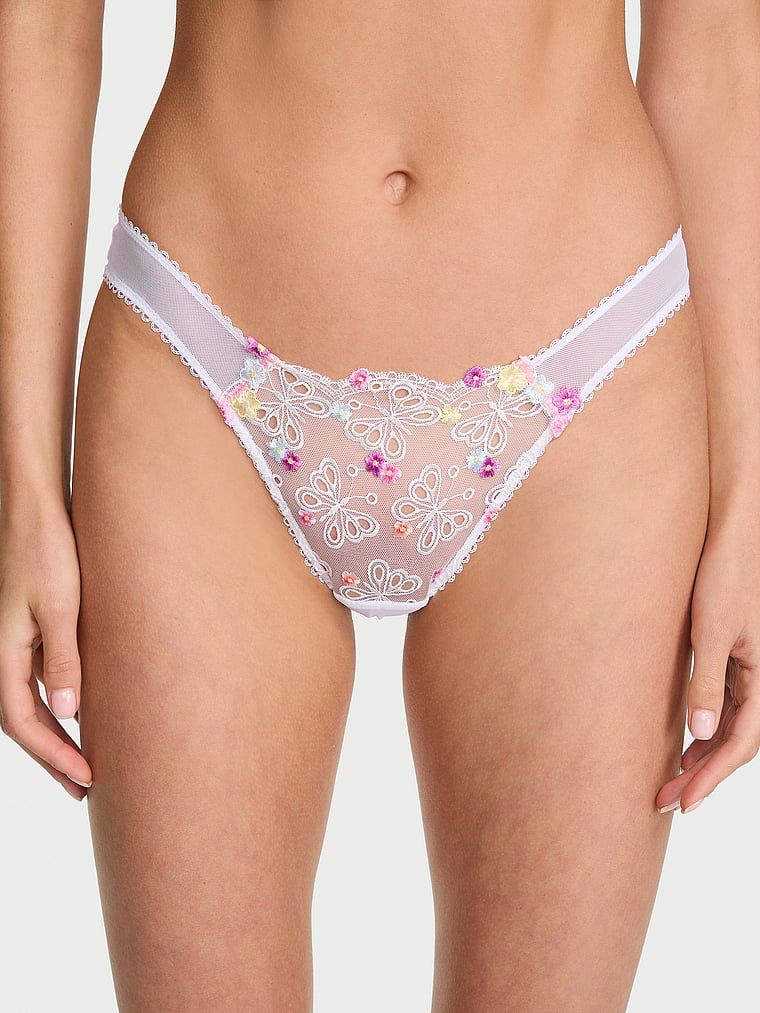 Dream Angels Chiloți Brazilieni cu broderie cu fluturi