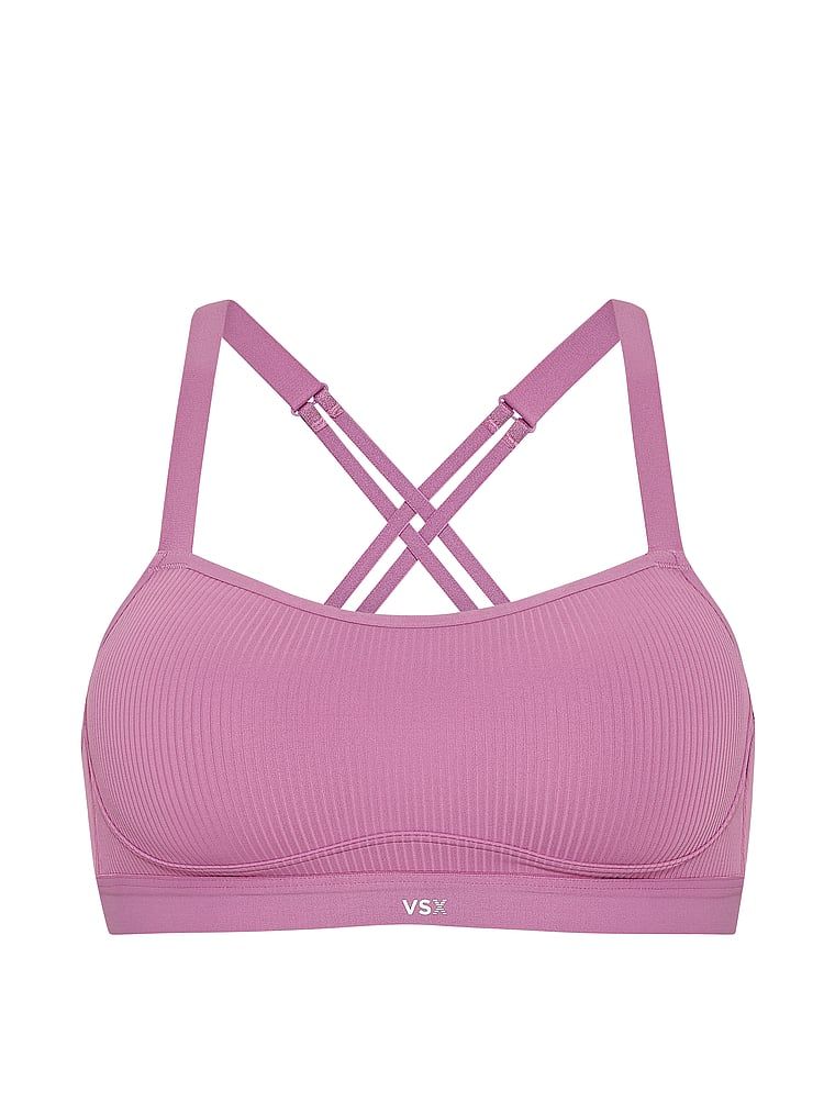 Sutien sport VSX Angel Elevate Rib. Produsul este de culoare mov și provine din colecția VSX.