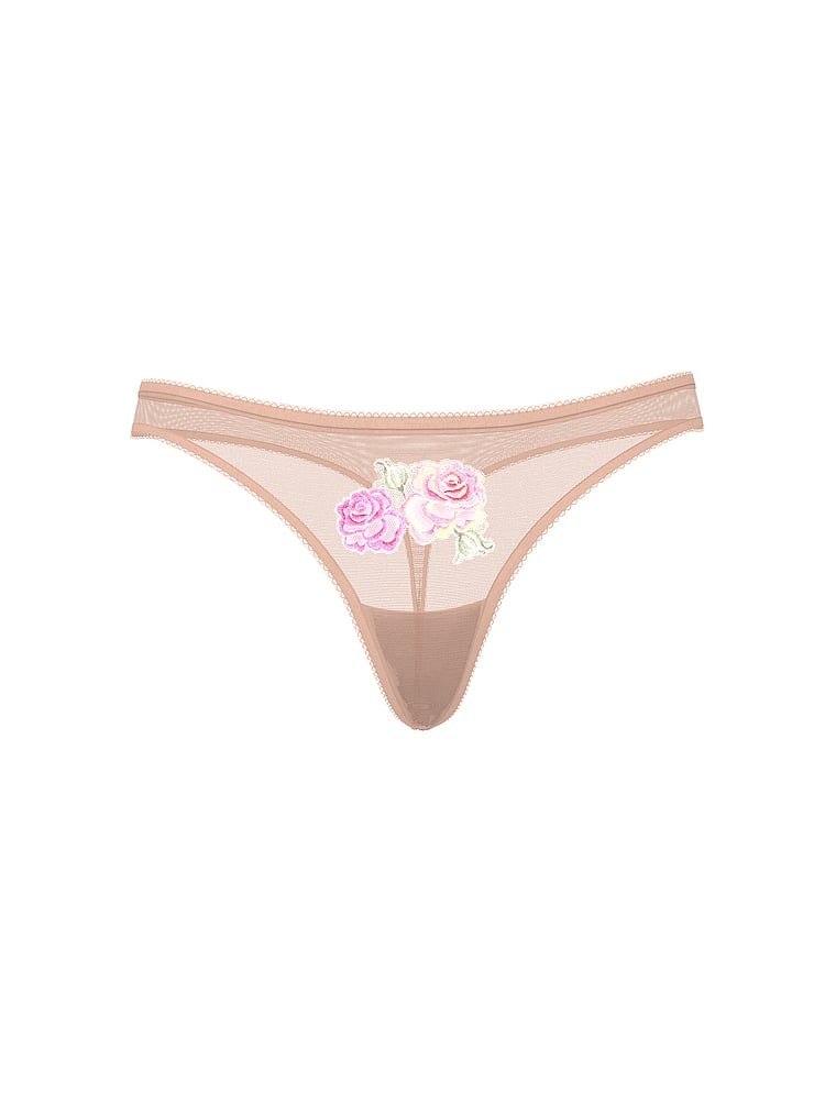 Sweet Melody mesh thong. Produsul este de culoare bej și provine din colecția Dream Angels.