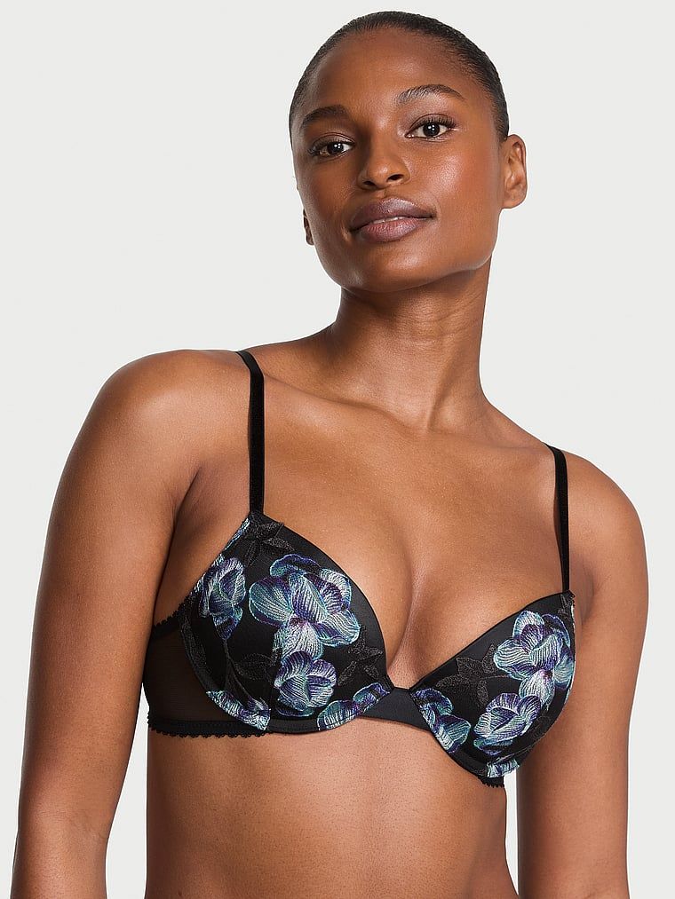 Very Sexy Sutien push-up cu broderie Electric Orchid