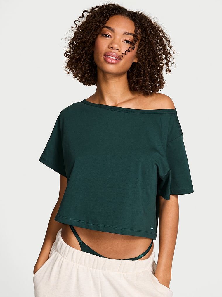 Victoria's Secret Cămașă De Noapte Slouchy Cropped Sleepshirt Extra Mic, Cadouri pentru Ea