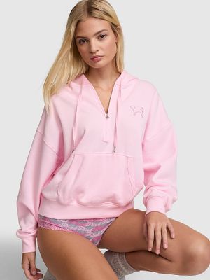 PINK Hanorac Campus Fleece cu fermoar scurt