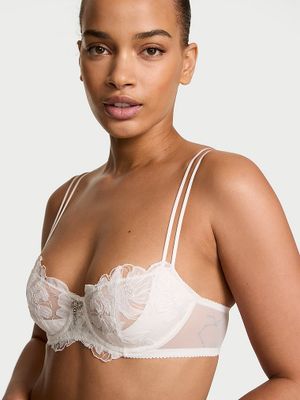Dream Angels Sutien Balconette Wicked cu broderie tip Frou Frou, fără căptușeală