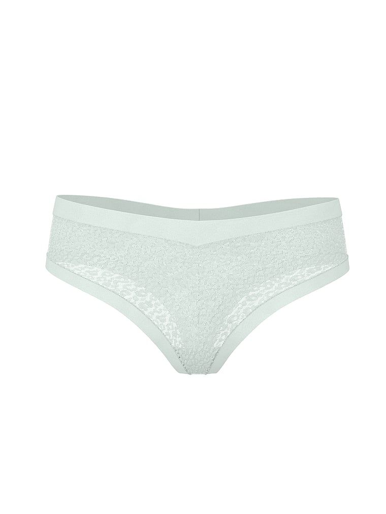 Tanga cu Leopard cu imprimeu de leopard, care nu apare. Produsul este verde și provine din colecția No-Show.