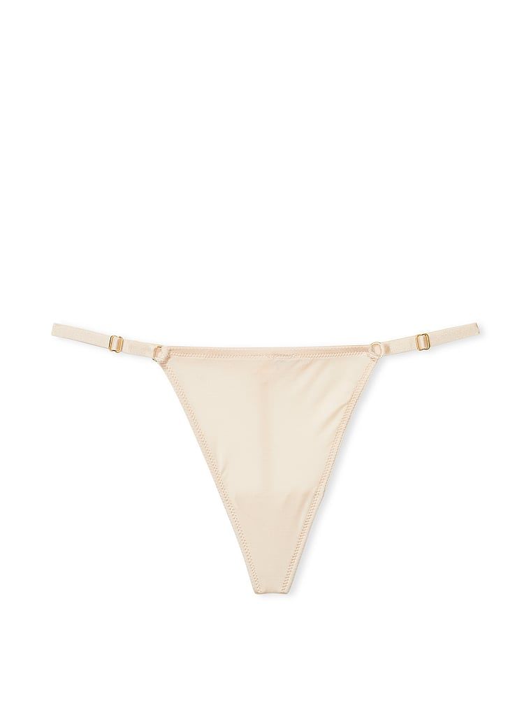 Tanga cu curele reglabile Hardware. Produsul este bej și provine din colecția Very Sexy.