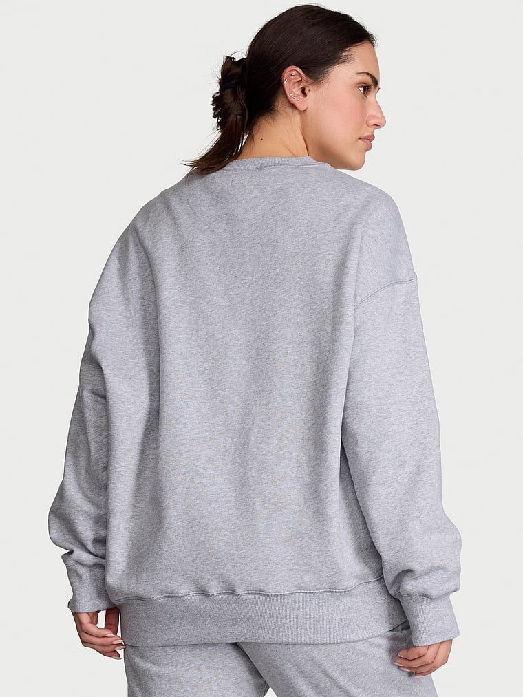 Hanorac din bumbac fleece fără efort. Produsul este de culoare gri și provine din colecția Angel Essentials.