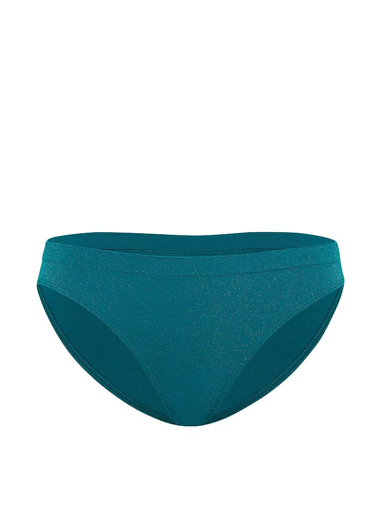 Chiloți Shiny Shimmer Bikini. Produsul este albastru și provine din colecția Seamless (Seamless Collection).