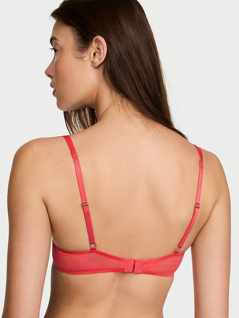 Sutien balconette Sheer Reveal fără căptușeală. Produsul este roz și provine din colecția Very Sexy.