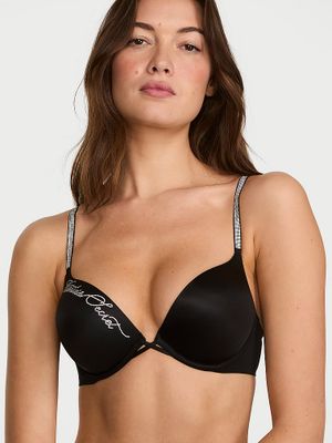 Very Sexy Sutien Push-Up cu caligrafie strălucitoare care adaugă două mărimi de cupă, Bombshell