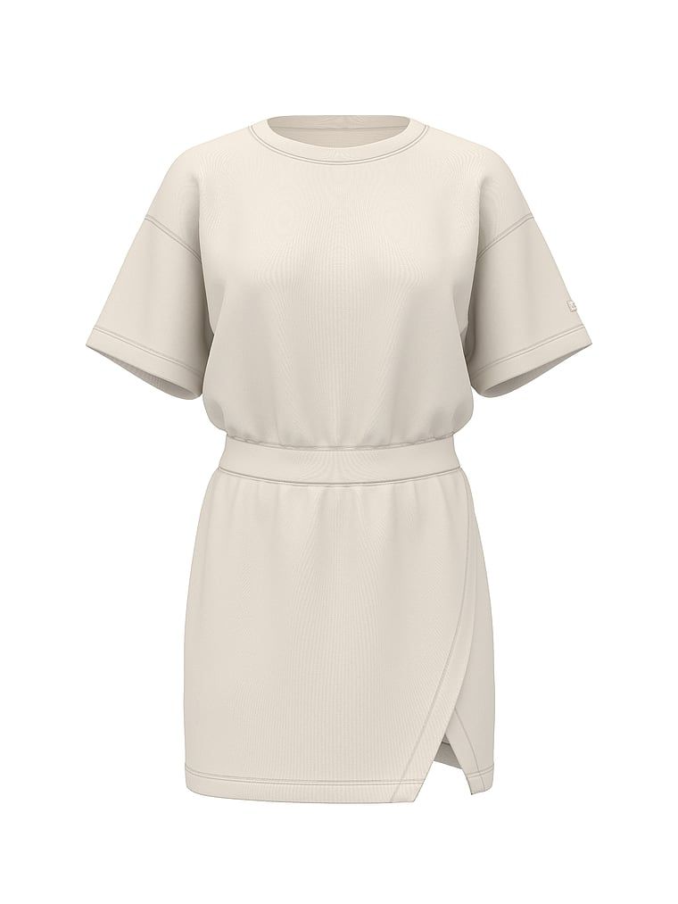 Rochie mini VSX Featherweight Knit. Produsul este bej și provine din colecția VSX.