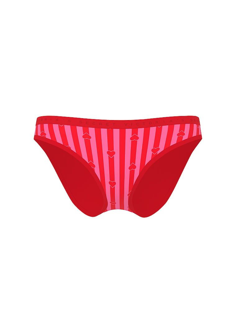 Chiloți de bumbac Bikini. Produsul este modelat și provine din colecția Victoria's Secret.
