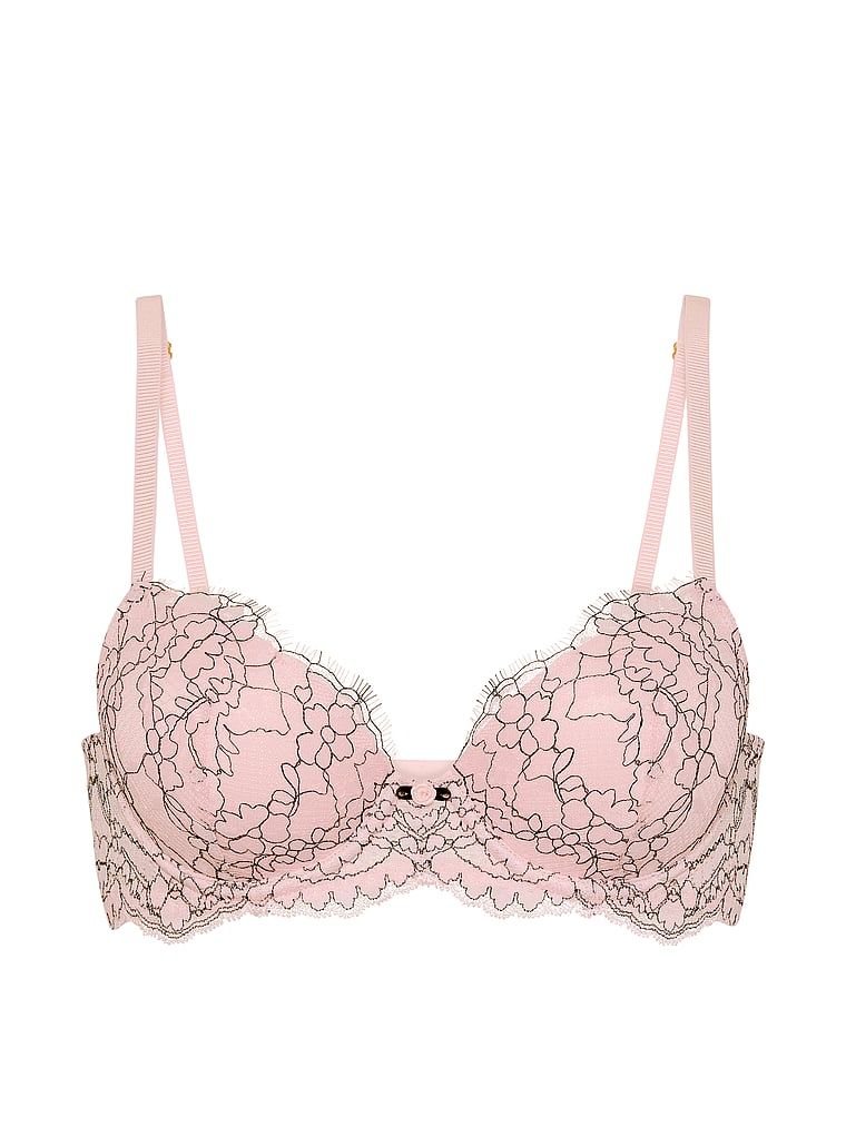 Sutien Demi din dantelă ușor căptușit. Produsul are o culoare multicoloră și provine din colecția Dream Angels.
