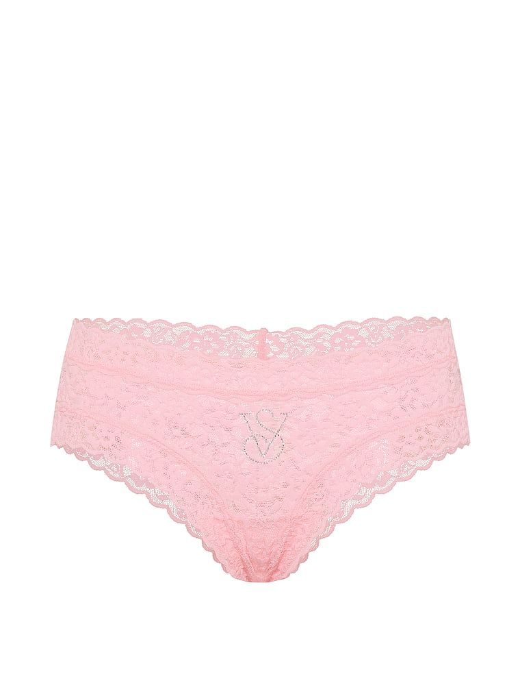 Lacie Sparkle Cheeky Fashion Show 2026 Lace Briefs cu paiete. Produsul este roz și provine din colecția Lacie.