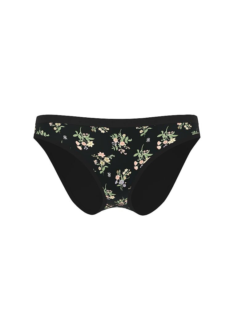 Chiloți de bumbac Bikini. Produsul are un model floral și provine din colecția Victoria's Secret.