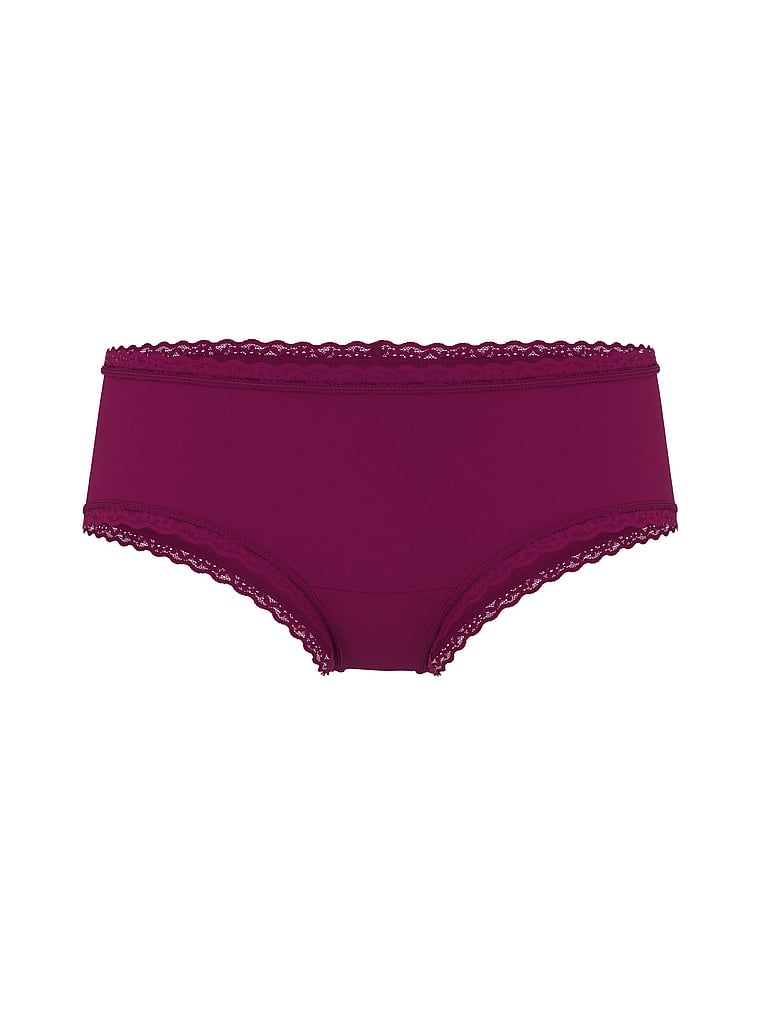 Chiloți din bumbac cu dantelă pe margini Lante-Waist Cheeky. Produsul este roz și provine din colecția Body by Victoria.