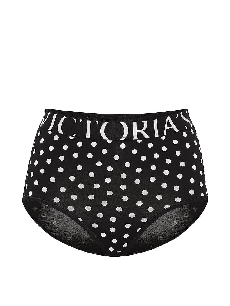 Chiloți din bumbac cu talie înaltă Logo Exploded Brief. Produsul este modelat și provine din colecția Bumbac.