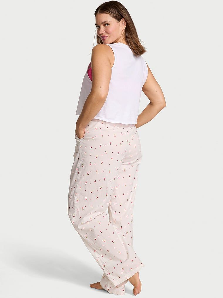 Pantaloni de pijama Heritage din bumbac Mix & Match. Produsul are o culoare florală și provine din colecția Victoria's Secret.