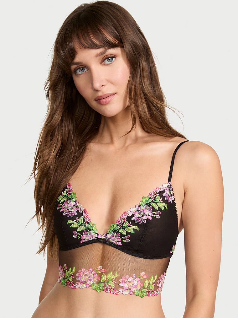 Dream Angels Top sutien triunghi cu broderie cu glicină
