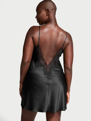 Victoria's Secret Rochie mini tip furou din satin și dantelă în formă de trandafir