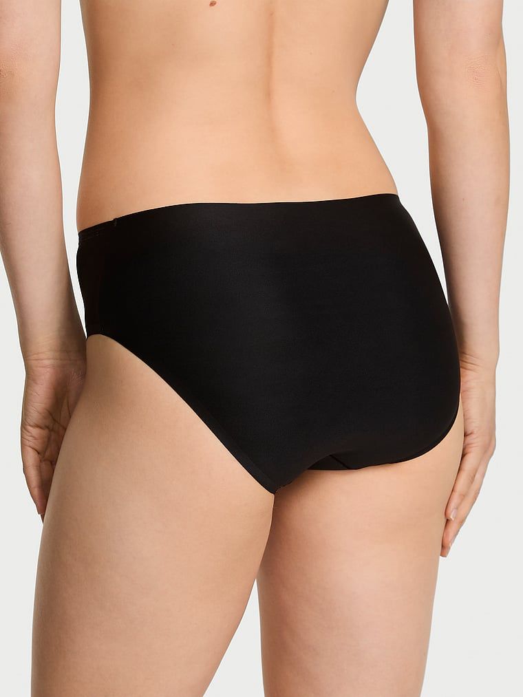 Chiloți bikini flexibili din microfibră. Produsul este negru și provine din colecția Body by Victoria.