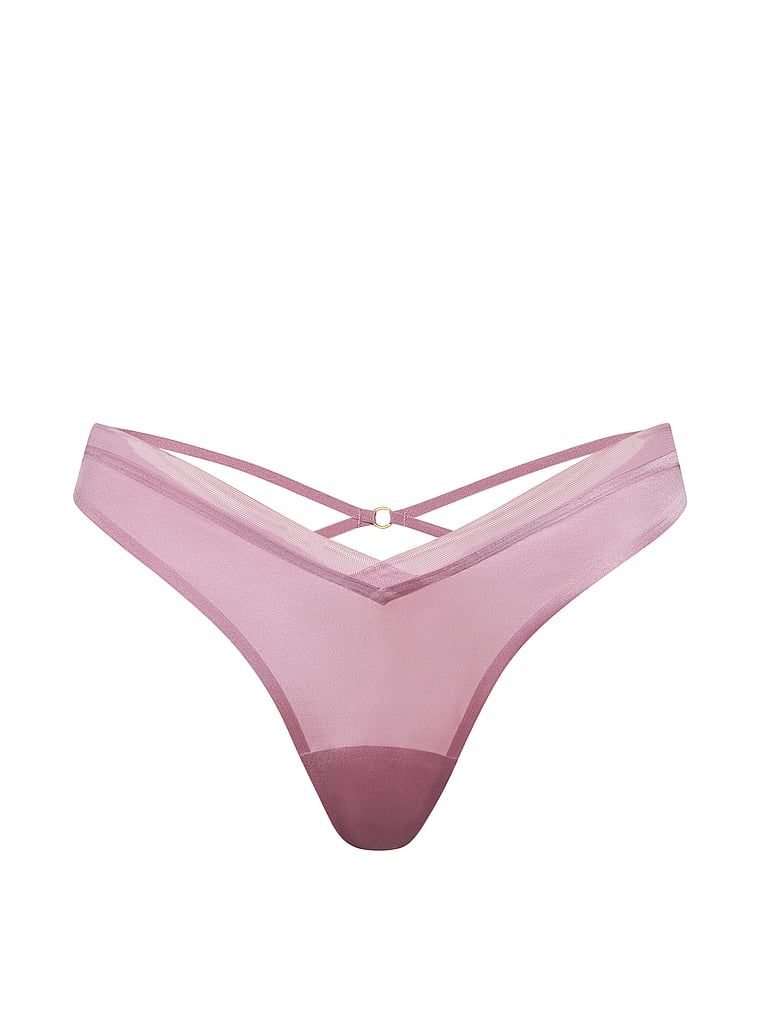 Tanga cu curele pe spatele Sheer Reveal. Produsul este roz și provine din colecția Very Sexy.