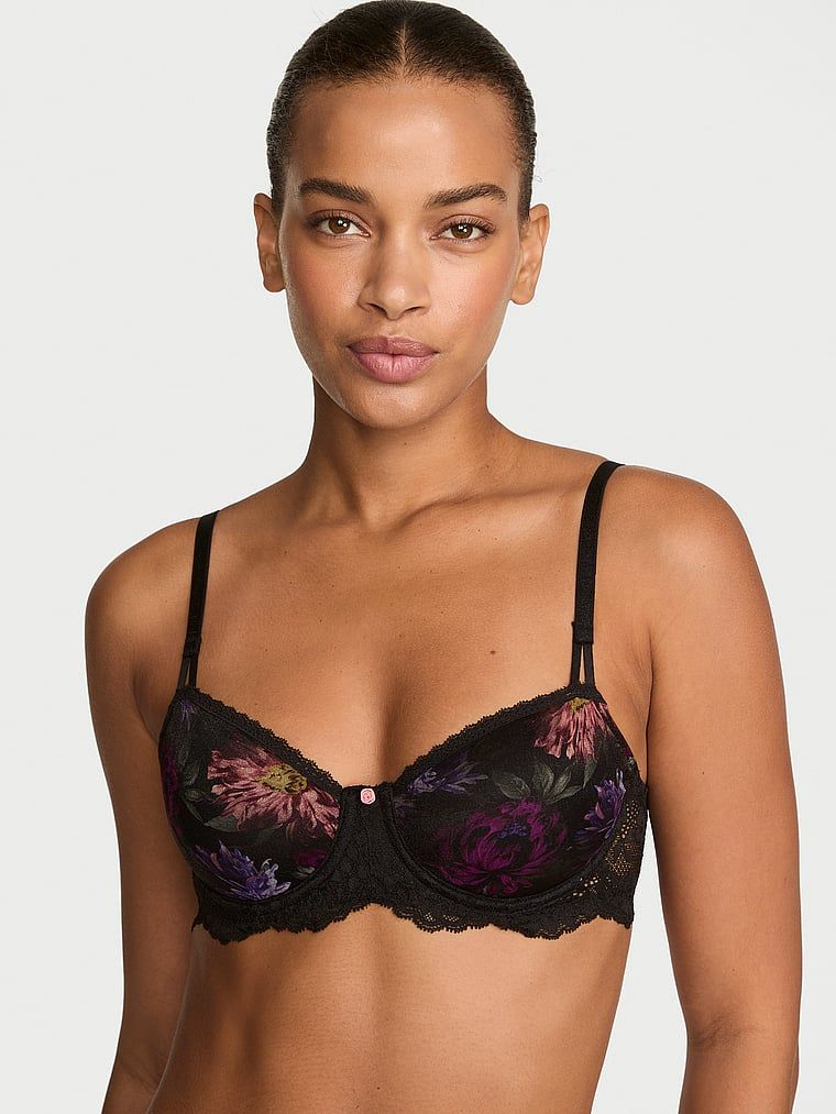 Dream Angels Sutien Balconette Wicked transparent și strălucitor, fără căptușeală