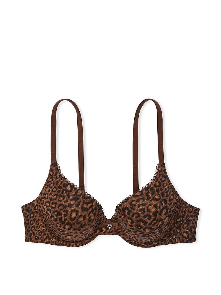 Perfect Shape Sutien push-up neted. Produsul are un model cu motiv animal și provine din colecția Body by Victoria.