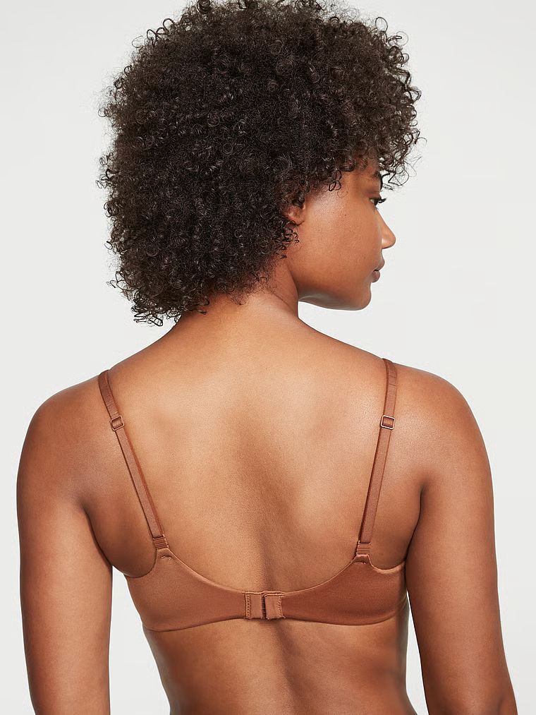 Sutien ușor căptușit, cu cupe Infinity Edge puternic încorporate. Produsul este maro și provine din colecția Body by Victoria.