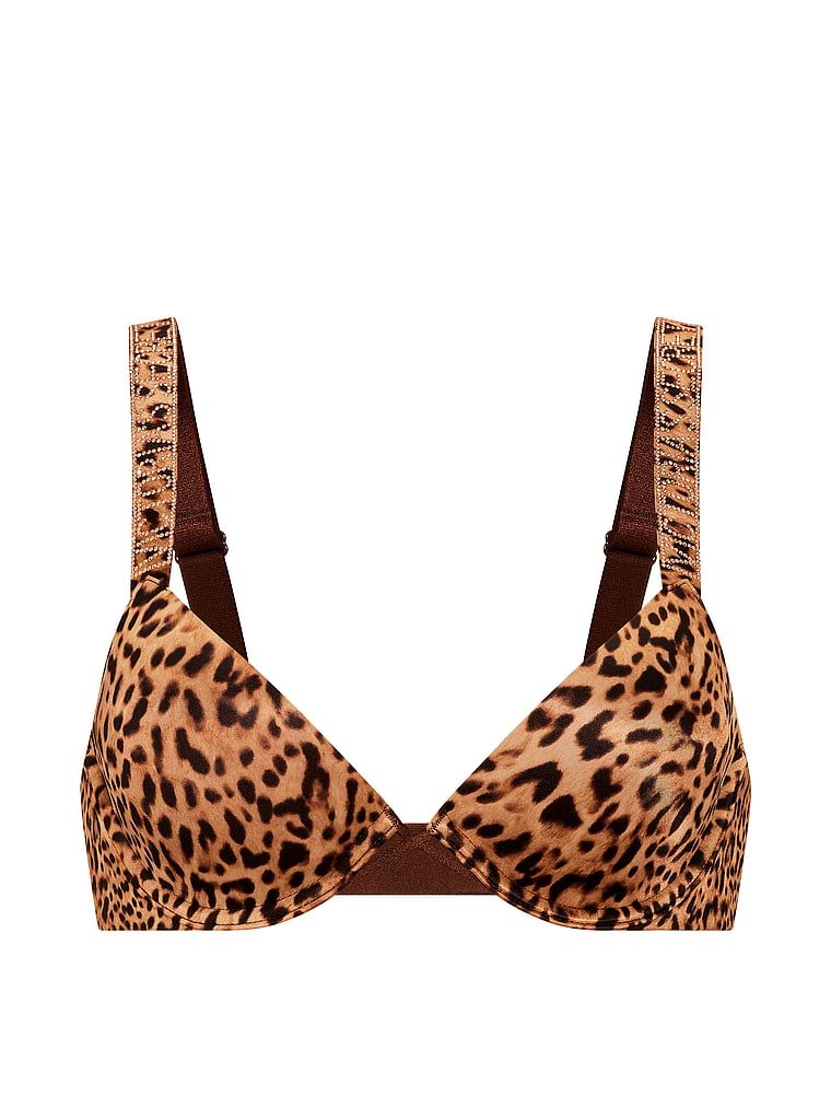 Sutien ușor căptușit cu bretele Shine Strap Demi lucioase. Produsul are o culoare cu model și provine din colecția Very Sexy.