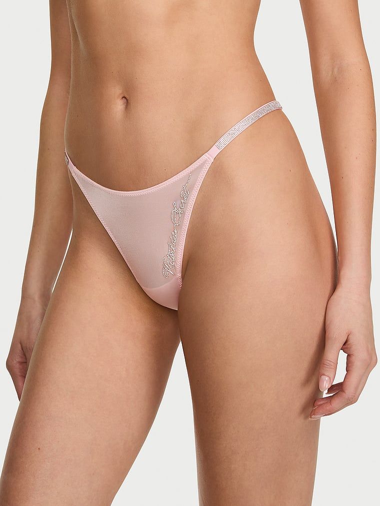 Very Sexy Chiloți Tanga cu caligrafie strălucitoare