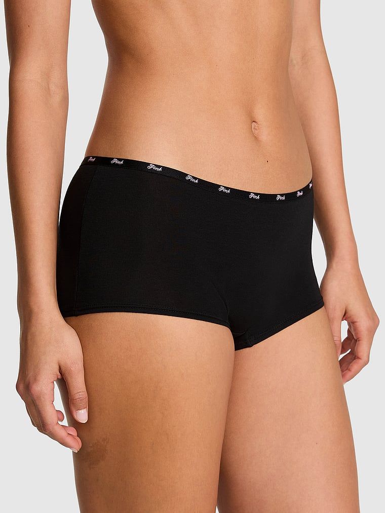 Chiloți boyshort din bumbac Logo