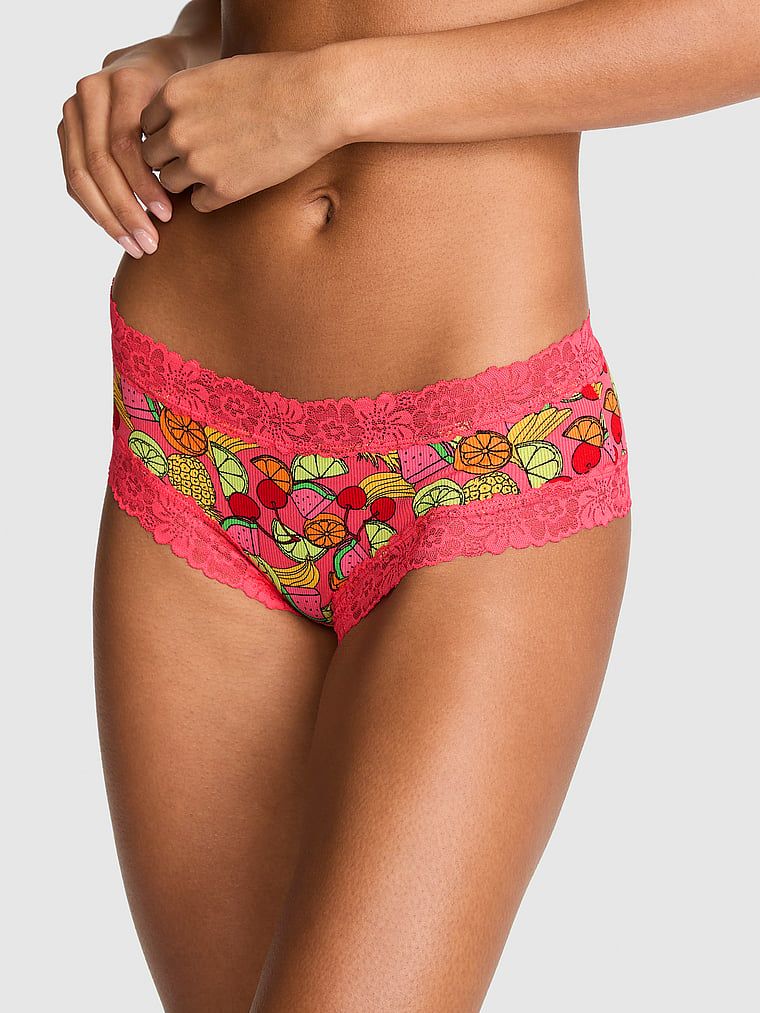 PINK Chiloți cheeky PINK Wink cu dantelă
