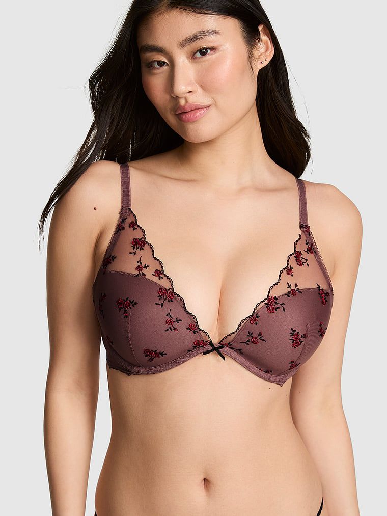 PINK Sutien plunge PINK Wink cu burete subțire