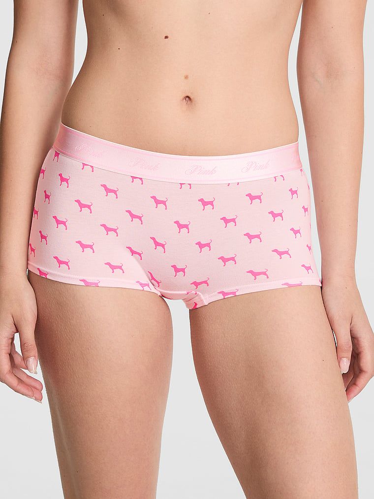 Chilot boyshort din bumbac cu logo